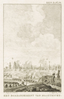 The Bombardment of Maastricht, Bombardment of Maastricht, 1793, print, Bombardment of Maastricht by