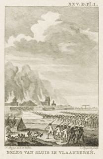 Siege of Sluis in Flanders, Siege of Sluis, 1794, print, Sluis, besieged and captured by the French
