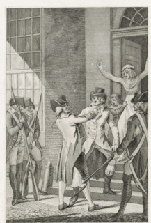 Arrest of SJ van Langen, 1798, print, Arrest of Stephanus Jacobus van Langen, member of the