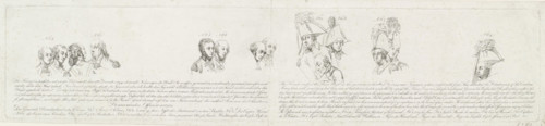 Key to the print of the death of General Bussche, 1794, print, historical print, Key to the print