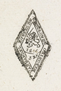 Seal on objects of trade and luxury, Seal, 1806, print, Separate impression of a diamond-shaped