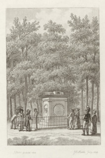 Memorial stone for Coster on the 400th anniversary of the invention of the printing press, 1823,