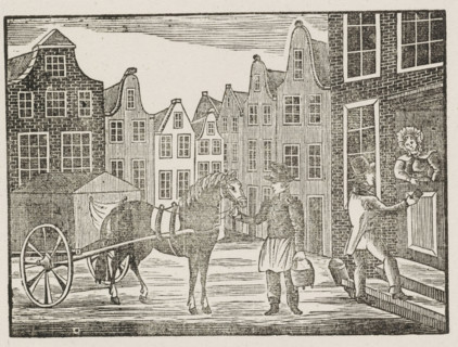 Asch-Karmans Kermis-Wensch, 1844, Fair print of the Amsterdam ash cart men for the year 1844,