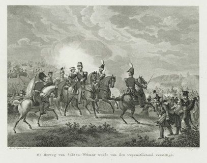 The Duke of Saxe-Weimar is notified of the armistice, Bernhard Duke of Saxe-Weimar receives news of
