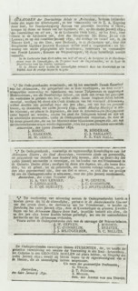 Newspaper clippings about the second centenary of the Athenaeum Illustre in Amsterdam, 1832, text