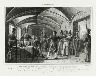 General Chassé's stay at the Citadel of Antwerp, (18 December 1832.), Four plates of the defense of