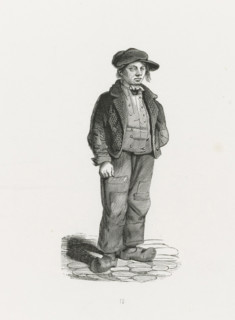 The Street Boy, 1840-1841, print, costume print, The Street Boy. Standing young man. Loose copy of