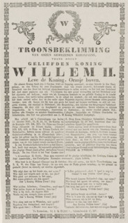 Ascension to the throne of our former Crown Prince, now our beloved King William II, Song of joy