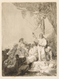 Raising of Lazarus, print, printmaker: Johann Daniel Laurentz, Germany (possibly), after drawing by