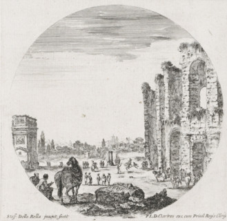 Landscape with the Colosseum and the Arch of Constantine, Landscapes and ruins in Rome, Paysages et