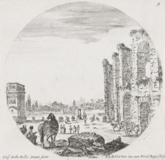 Landscape with the Colosseum and the Arch of Constantine, Landscapes and ruins in Rome, Paysages et