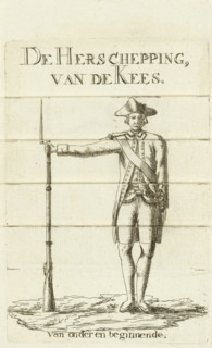 The Re-creation of the Kees, Re-creation of the Kees, cartoon, print, Print of a soldier, a member