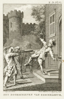 Murder of Cornelis van Aerssen van Sommelsdijk, 1688, The shooting of Sommelsdyk, print, historical