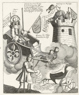 The Inventor of the Wind Trade, on his Victory Chariot, John Law, in his victory chariot, 1720, The