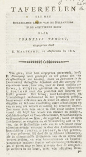 Scenes from the Bourgeois Life of the Dutch in the Eighteenth Century by Cornelis Troost, published