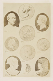 Nine portraits in relief and a Turkish ring, photograph, page, number: '158 -165A', photographer: F