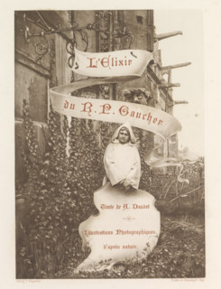 Monk in front of a church, page, photomechanical print, photographer: Henri Magron, France, cliché