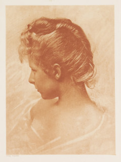 Primavera, Portrait of an unknown woman, page, photomechanical print, photographer: Robert Demachy,