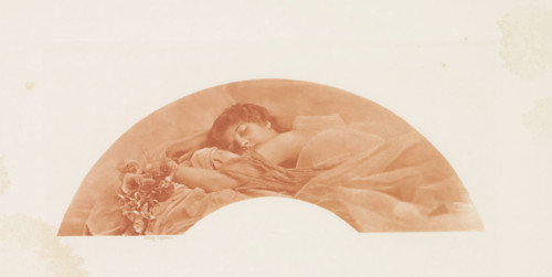 Projet d'Éventail, Portrait of an unknown sleeping woman, page, photomechanical print, Print in