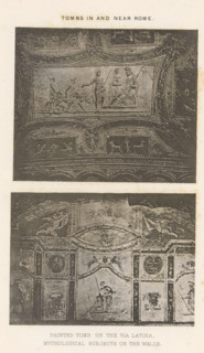 Painted tomb on the Via Latina. Mythological subjects on the walls, Decoration of a tomb on the Via