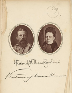 Double portrait of Emperor Frederick III of Prussia and Empress Victoria of Prussia, page,