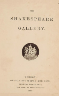 Relief of the Boydell Shakespeare Gallery in London, depicting William Shakespeare flanked by two
