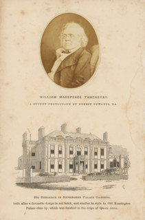 Portrait of William Makepeace Thackeray, William Makepeace Thackeray, photograph, page,
