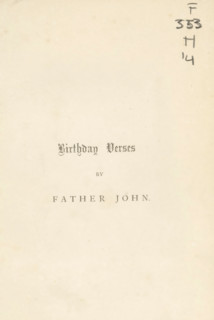Birthday verses, book, writer (clerical worker): Father John, c. 1868, writer (clerical worker),