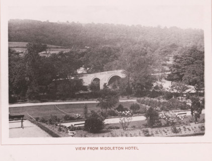 View from Middleton hotel, page, photomechanical print, c. 1890 - c. 1900, paper, collotype,