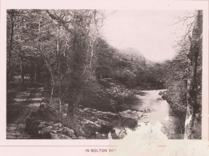 In Bolton Wo..., page, photomechanical print, c. 1890 - c. 1900, textile materials, linen