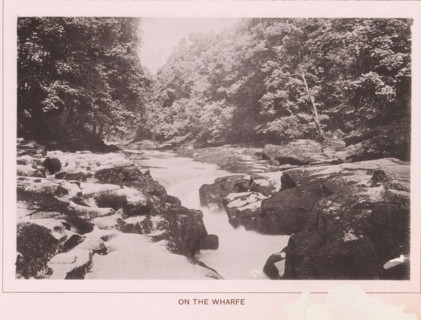 On the Wharfe, page, photomechanical print, c. 1890 - c. 1900, textile materials, linen (material),