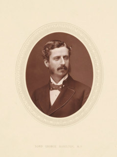 Lord George Hamilton, MP, page, photomechanical print, photographer: Lock & Whitfield, cliché