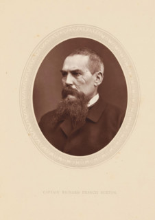 Captain Richard Francis Burton, page, photomechanical print, photographer: Lock & Whitfield, cliché