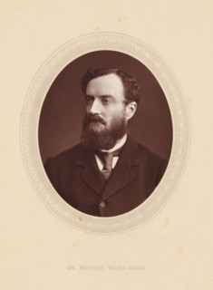 Sir Michael Hicks-Beach, page, photomechanical print, photographer: Lock & Whitfield, cliché maker: