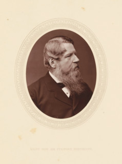 Right hon. Sir Stafford Northcote, page, photomechanical print, photographer: Lock & Whitfield,