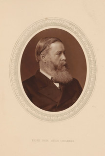 Right hon. Hugh Childers, page, photomechanical print, photographer: Lock & Whitfield, cliché