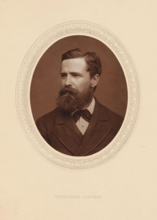 Commander Cameron, page, photomechanical print, photographer: Lock & Whitfield, cliché maker: