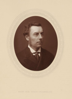 Right hon. Joseph Chamberlain, page, photomechanical print, photographer: Lock & Whitfield, cliché