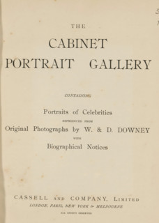 The cabinet portrait gallery containingg portraits of celebrities reproduced from original