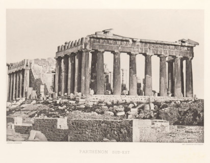 Parthenon on the Acropolis of Athens, Parthénon sud-est, page, photomechanical print, Athens,