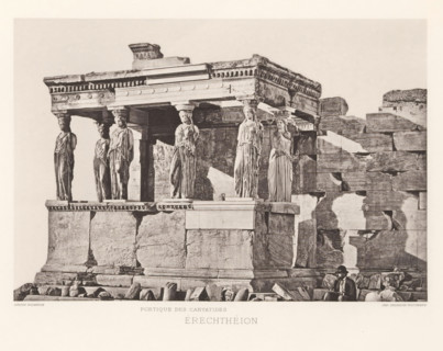 Érechthéion, Facade with caryatids of the Erechtheion on the Acropolis of Athens, page,