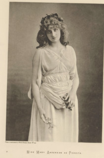 Miss Mary Anderson as Perdita, page, photomechanical print, photographer: Downey, William & Daniel,