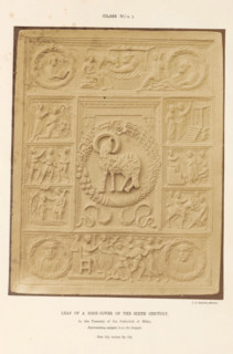 Leaf of a book-cover of the sixth century, Ivory book cover from the 6th century with scenes from