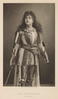 Miss Mary Kingsley (Joan of Arc), page, photomechanical print, photographer: Downey, William &