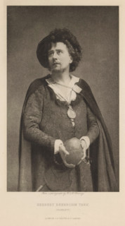 Herbert Beerbohm Tree (Hamlet), page, photomechanical print, photographer: Downey, William &