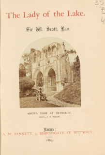 Walter Scott's grave at Dryburgh Abbey, Scott's tomb at Dryburgh, photograph, page, photographer: