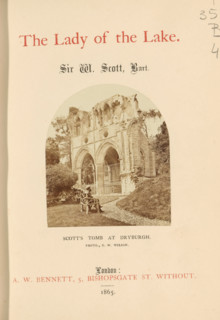 The lady of the lake, book, inscription: 'From JL Stirling, as a small token of his appreciation of