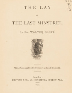 The lay of the last minstrel, book, inscription: 'Third prize for Impro..., awarded to Ada C.