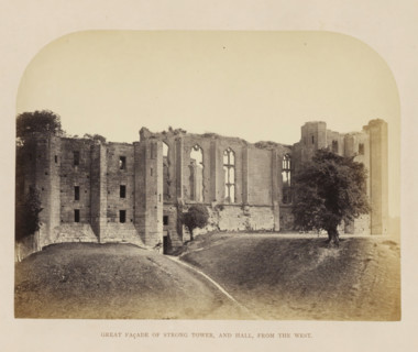 Great facade of Stong Tower, and Hall, from the west, View of the ruins of the facade of Kenilworth