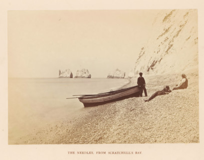 The Needles from Scratchell's Bay, photograph, page, photographer: Frank Mason Good, Scratchell's